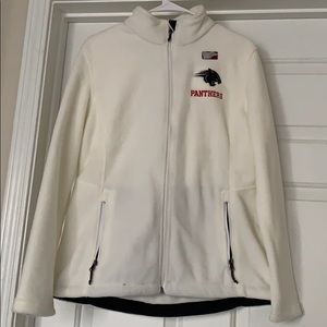 Clark Atlanta Fleece White Jacket (Full Zip-Up)